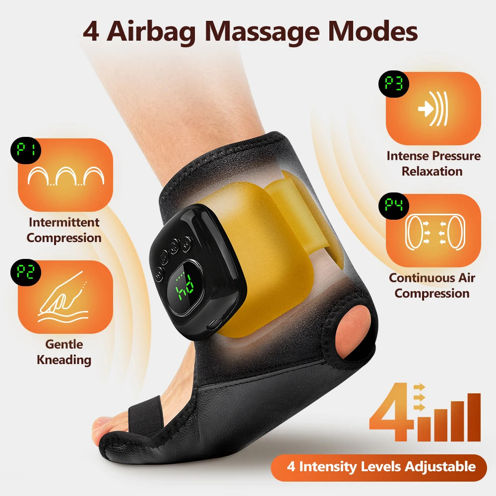 Cordless Heated Wrist Massager Air Compression Hand Wrap