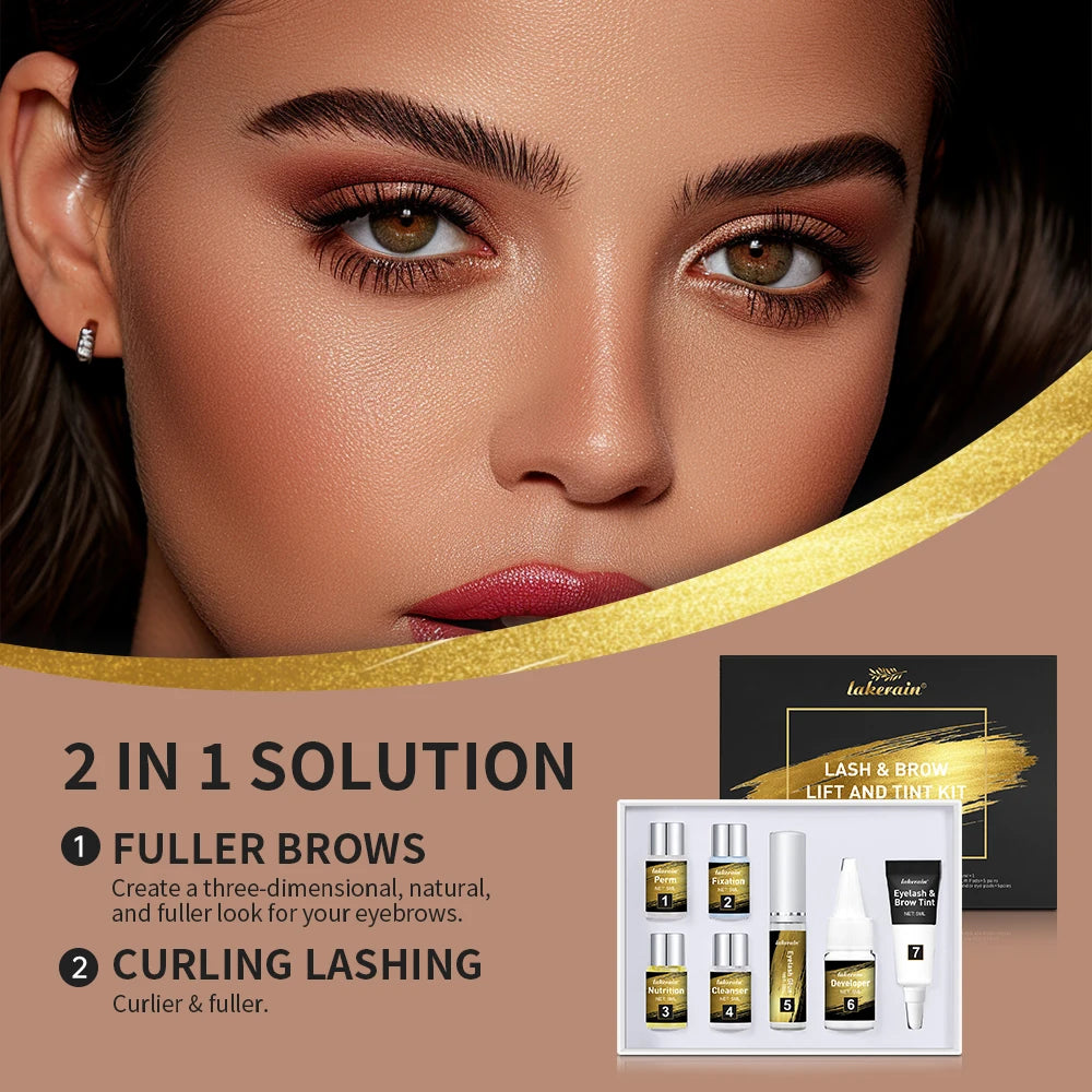 Lash and Brow Lift and Tint Kit Professional Curling Dyeing Combo