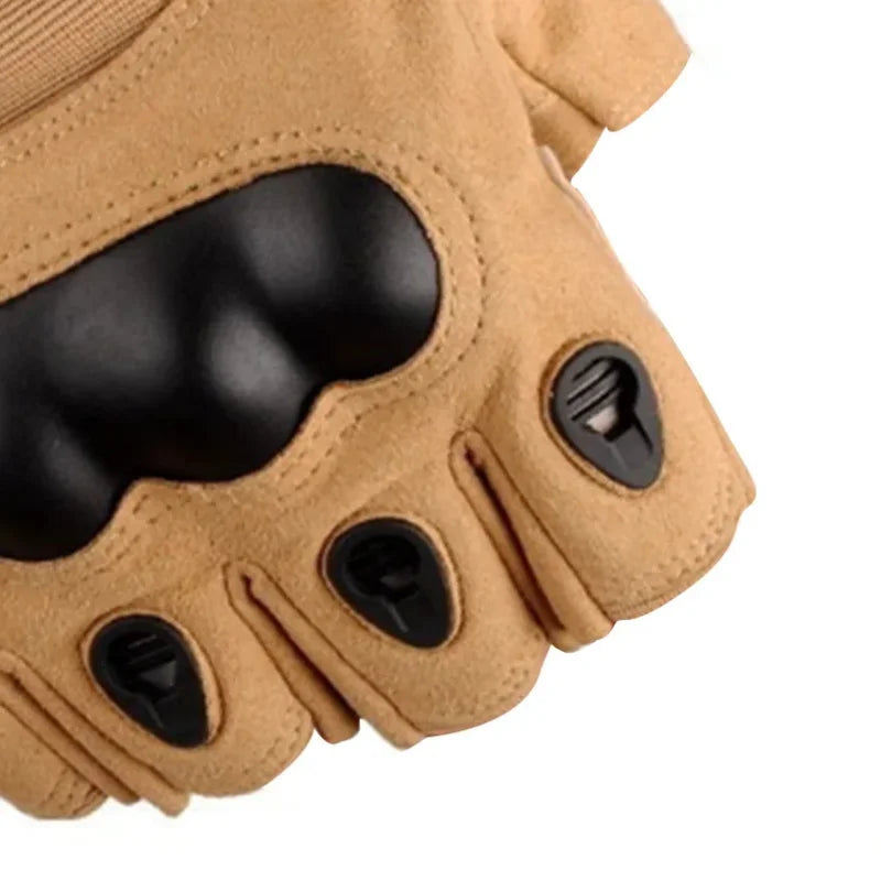 Tactical Hard Knuckle Gloves Half Finger Combat Shooting Airsoft Gear