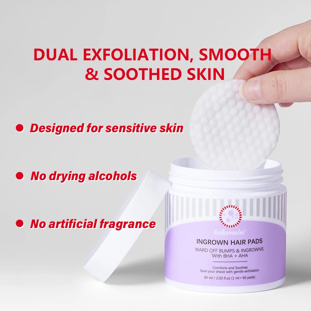 Ingrown Hair Treatment Pads Exfoliating Razor Bumps Aftershave Care