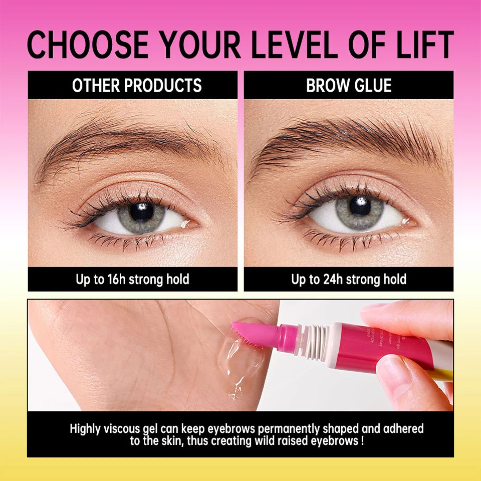Brow Lamination Gel Super Lift Eyebrow Glue & Comb - 8