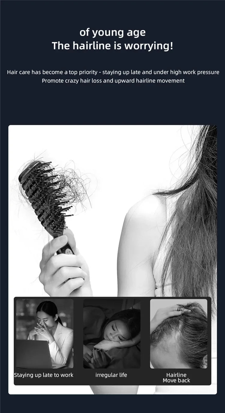 Electric EMS Scalp Massager Comb Hair Growth Oil Applicator - 7
