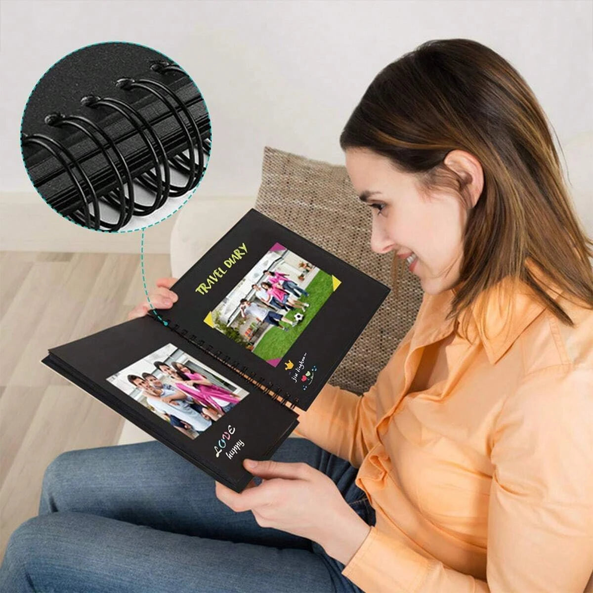 DIY Craft Photo Album Scrapbook - Personalized Memory Book Gift - 6