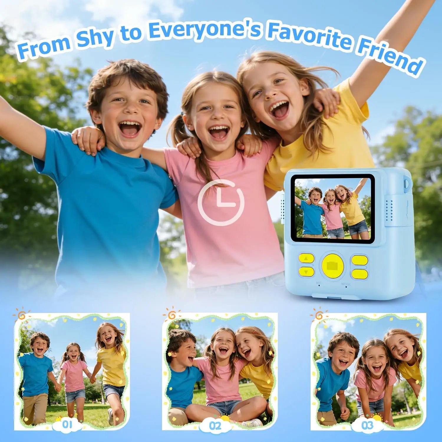 Instant Print Kids Camera Digital Video Toy - 4