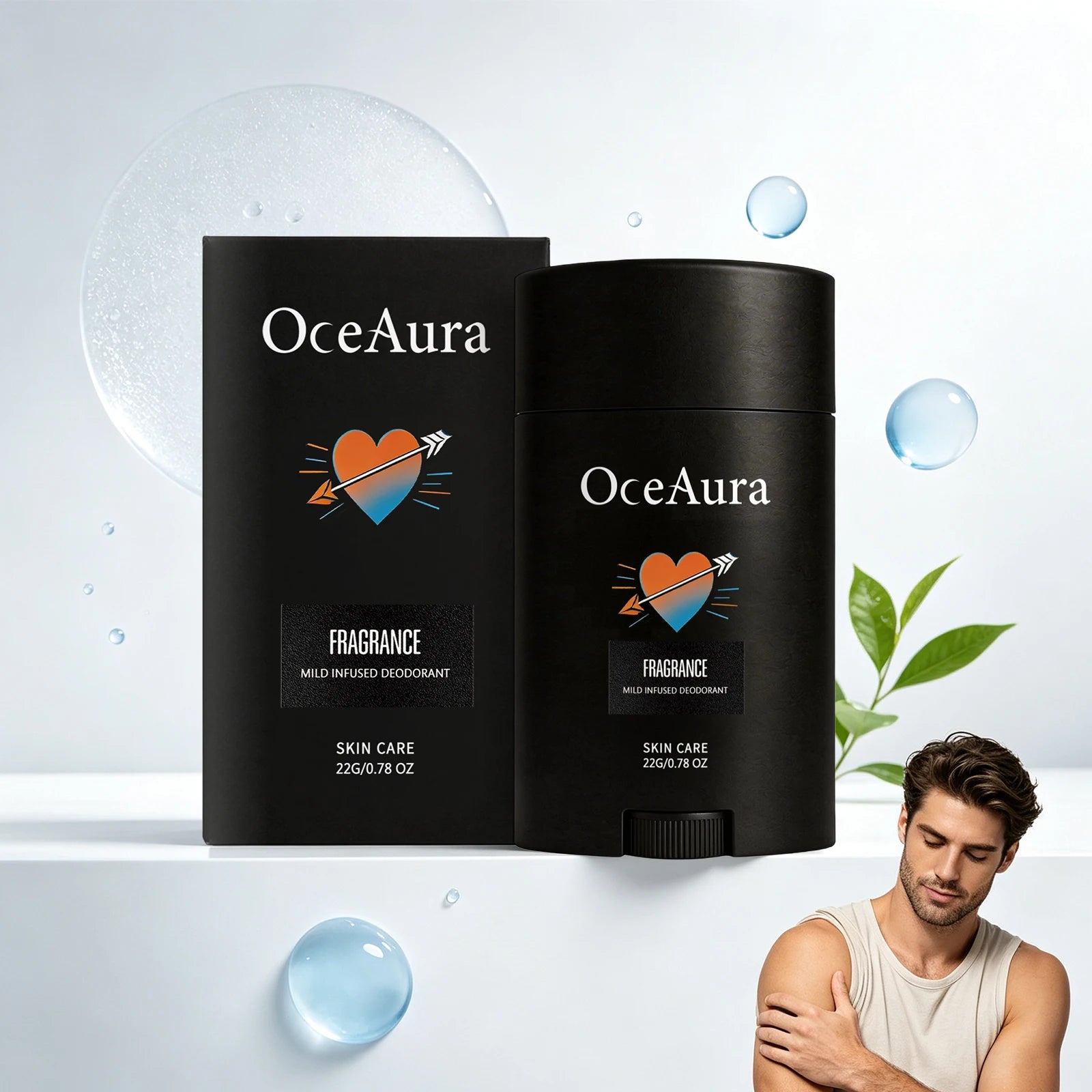 Men Solid Deodorant Stick Odor Control Fresh Scent Underarm Care - 5