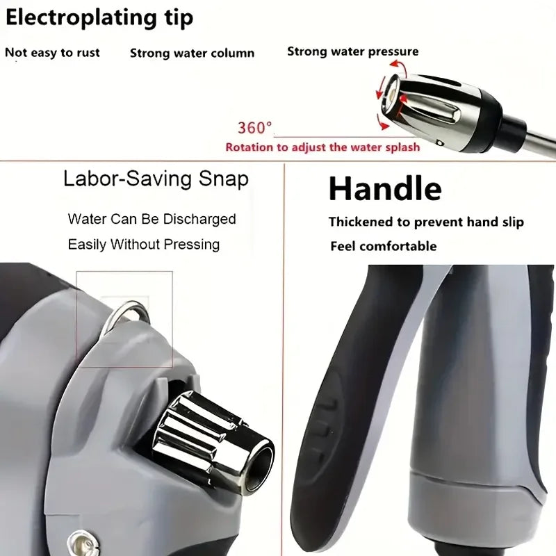 Portable High Pressure Car Wash Spray Gun Long Wand Cleaning Tool - 3