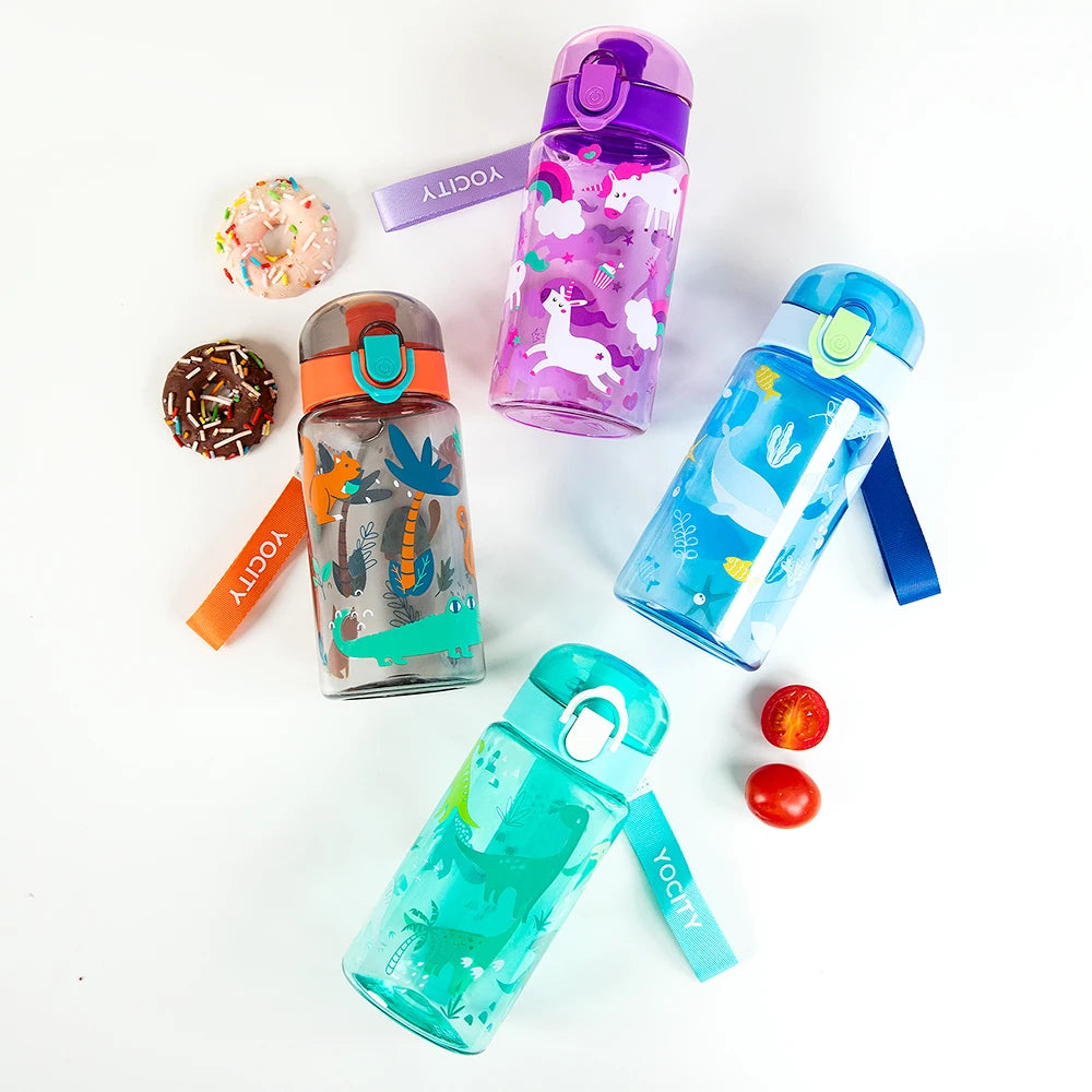 550ml Dinosaur Water Bottle Portable Cartoon Kids Sports Drink Cup - 7