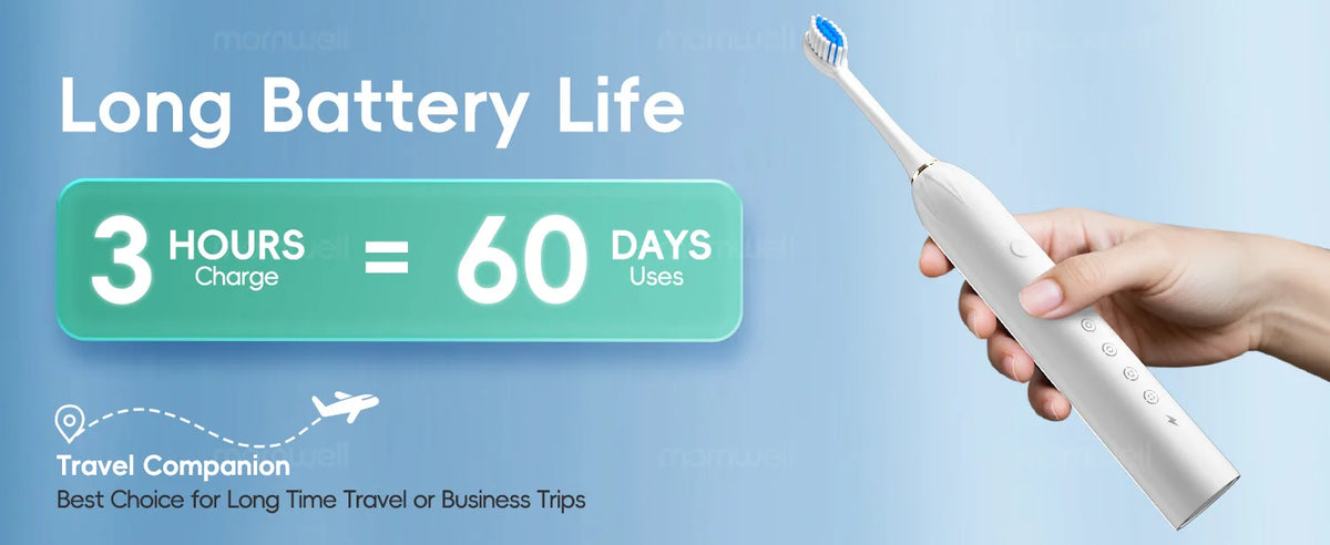 Electric Toothbrush Sonic Rechargeable IPX7 Waterproof