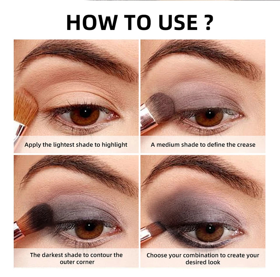 6-Color Eyeshadow Palette Matte Neutral Nude Blendable Eye Makeup