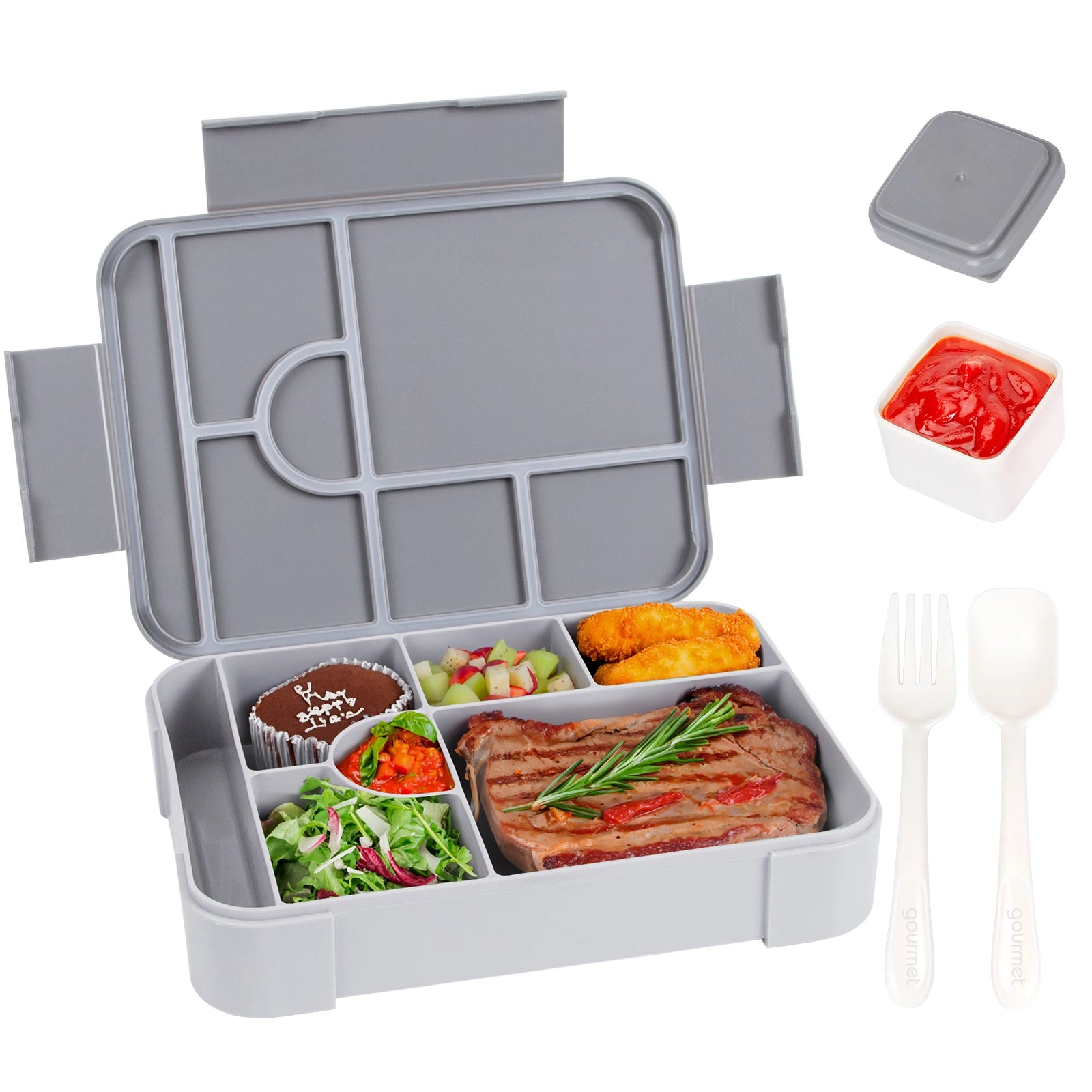 YOCITY Leakproof Bento Lunch Box Divided Food Container for School Work - 11