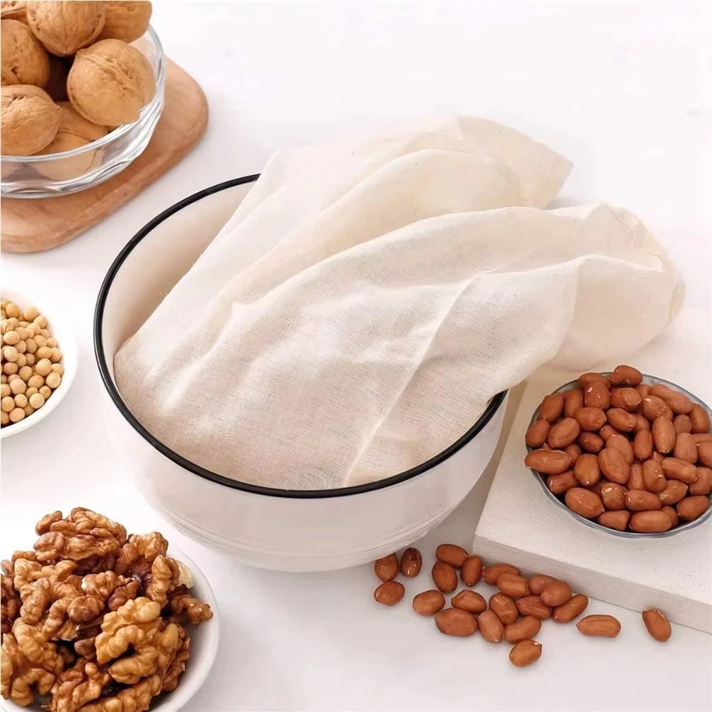 Reusable Cotton Food Filter Bag Herbal Spice Strainer Mesh Nut Milk Bag - 7