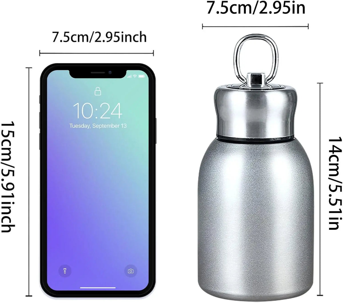 Mini Stainless Steel Vacuum Insulated Water Bottle Travel Coffee Flask