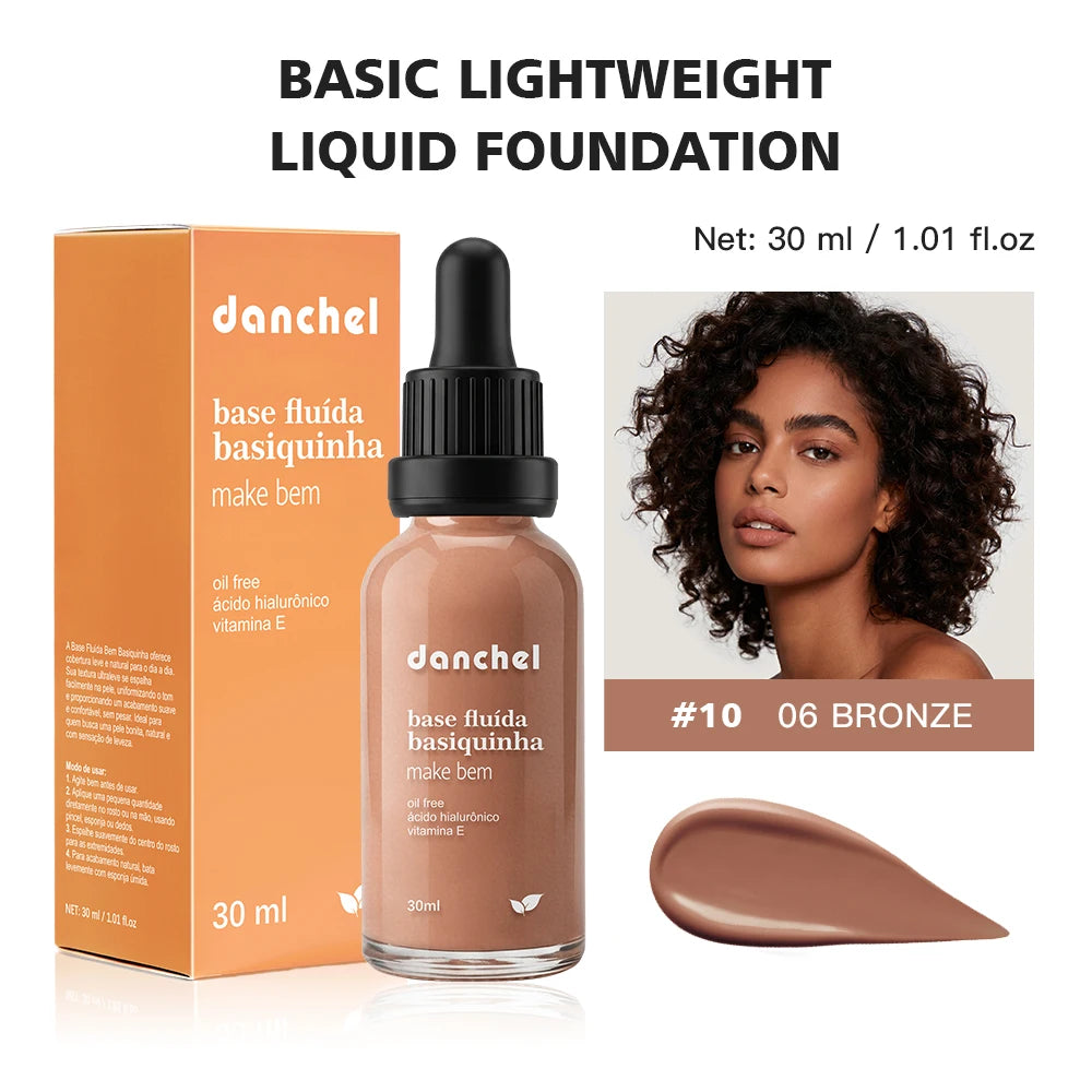 Danchel Lightweight Liquid Foundation Matte Soft Makeup - 21