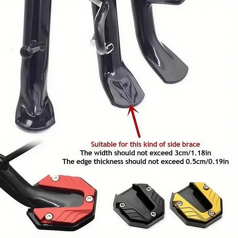 Motorcycle Kickstand Extender Side Stand Extension Pad Support Plate