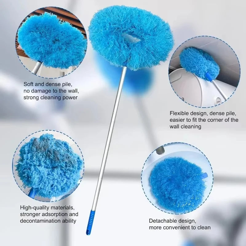Microfiber Ceiling Fan Duster with Extendable Handle Cleaning Tool - 5