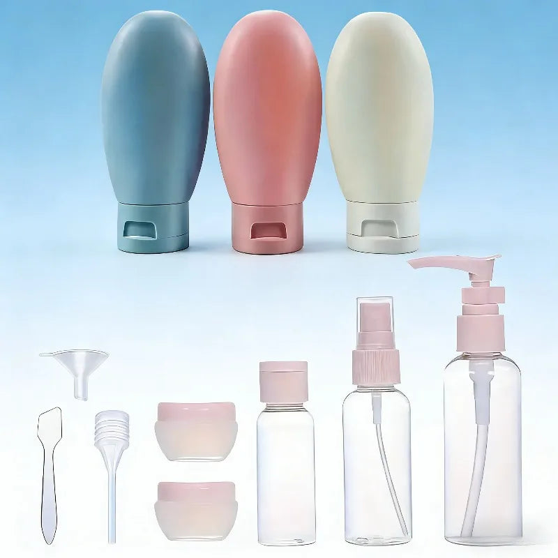 11 Piece Travel Bottle Set Leak Proof Toiletry Container Kit - 15
