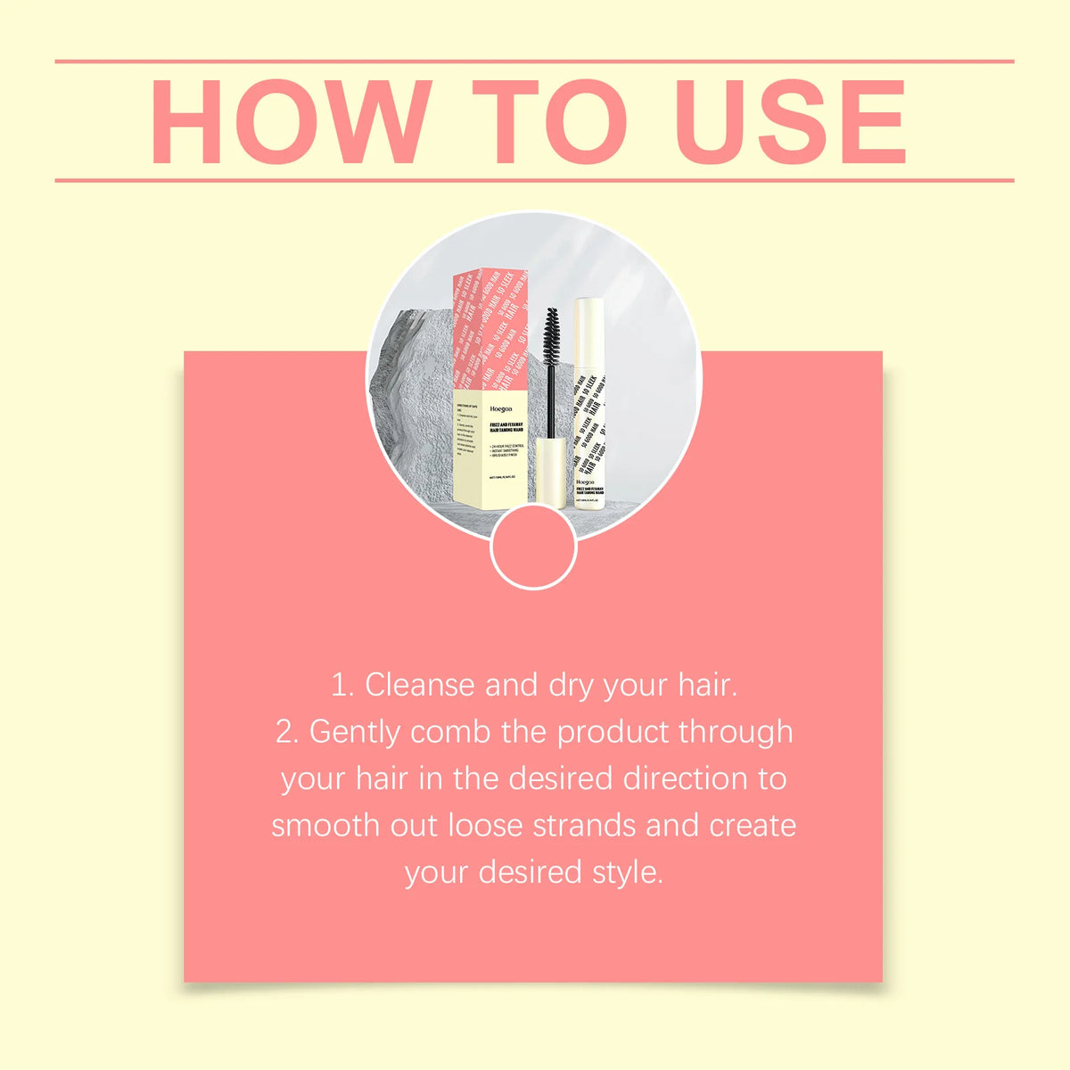 Anti-Frizz Hair Taming Wand Flyaway Smoothing Stick