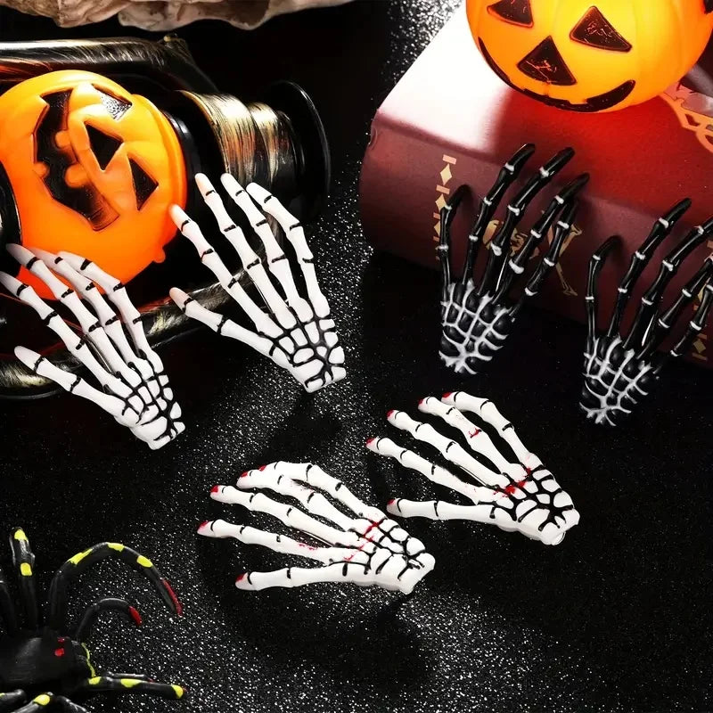 Skeleton Hand Hair Clip Gothic Punk Halloween Horror Hair Accessories
