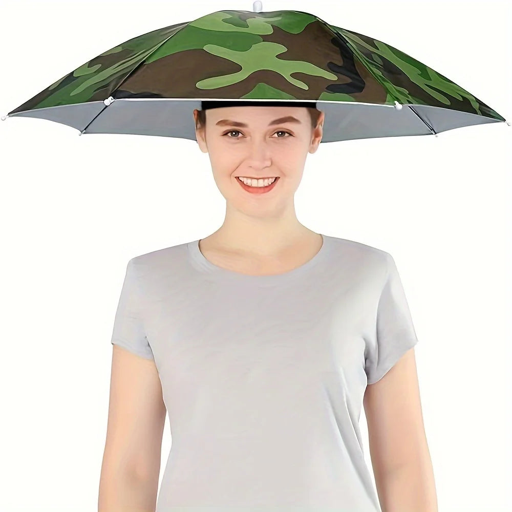 Hands Free Umbrella Hat Sun Rain Protection Headgear for Outdoor Fishing - 15