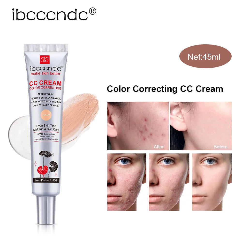 Color Correcting CC Cream Foundation Moisturizing Waterproof Makeup