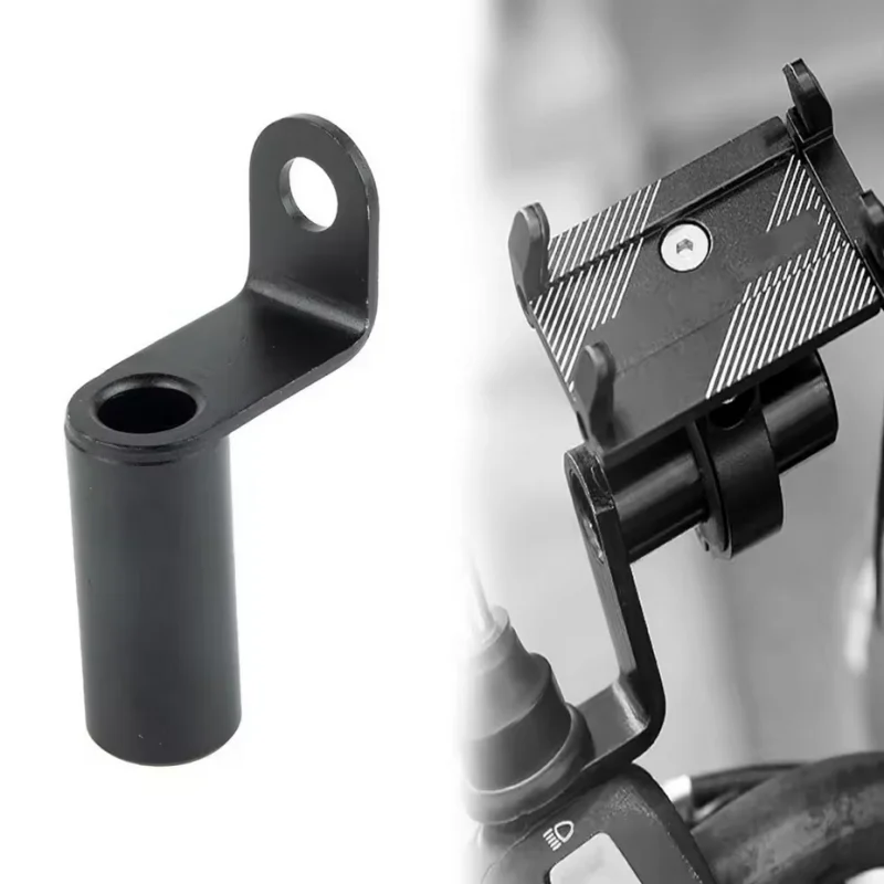 Motorcycle Phone Holder Mount Bracket Aluminum Alloy Mirror Extender - 1