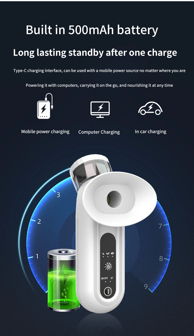 2 in 1 Portable Eye Mist Steam Sprayer Facial Moisturizing Steamer