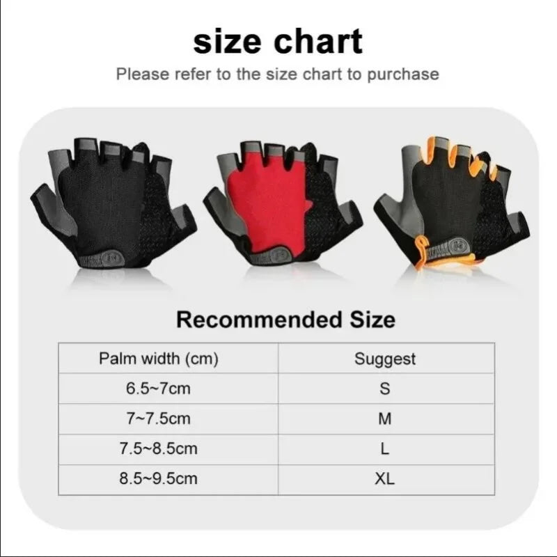 Fingerless Cycling Gloves Anti-Slip Shockproof Sports Training Mitts