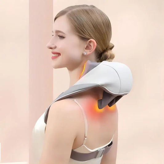Wireless Neck and Back Massager 6D Deep Tissue Kneading Pillow