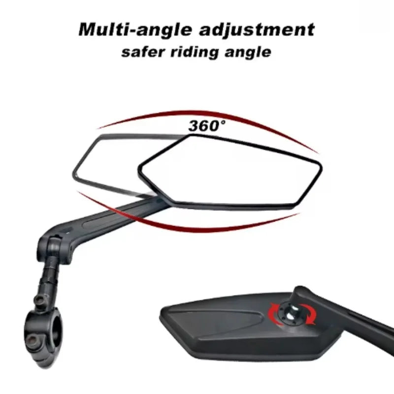 Adjustable Bike Rearview Mirror 360 Rotating Cycling Handlebar Mirror