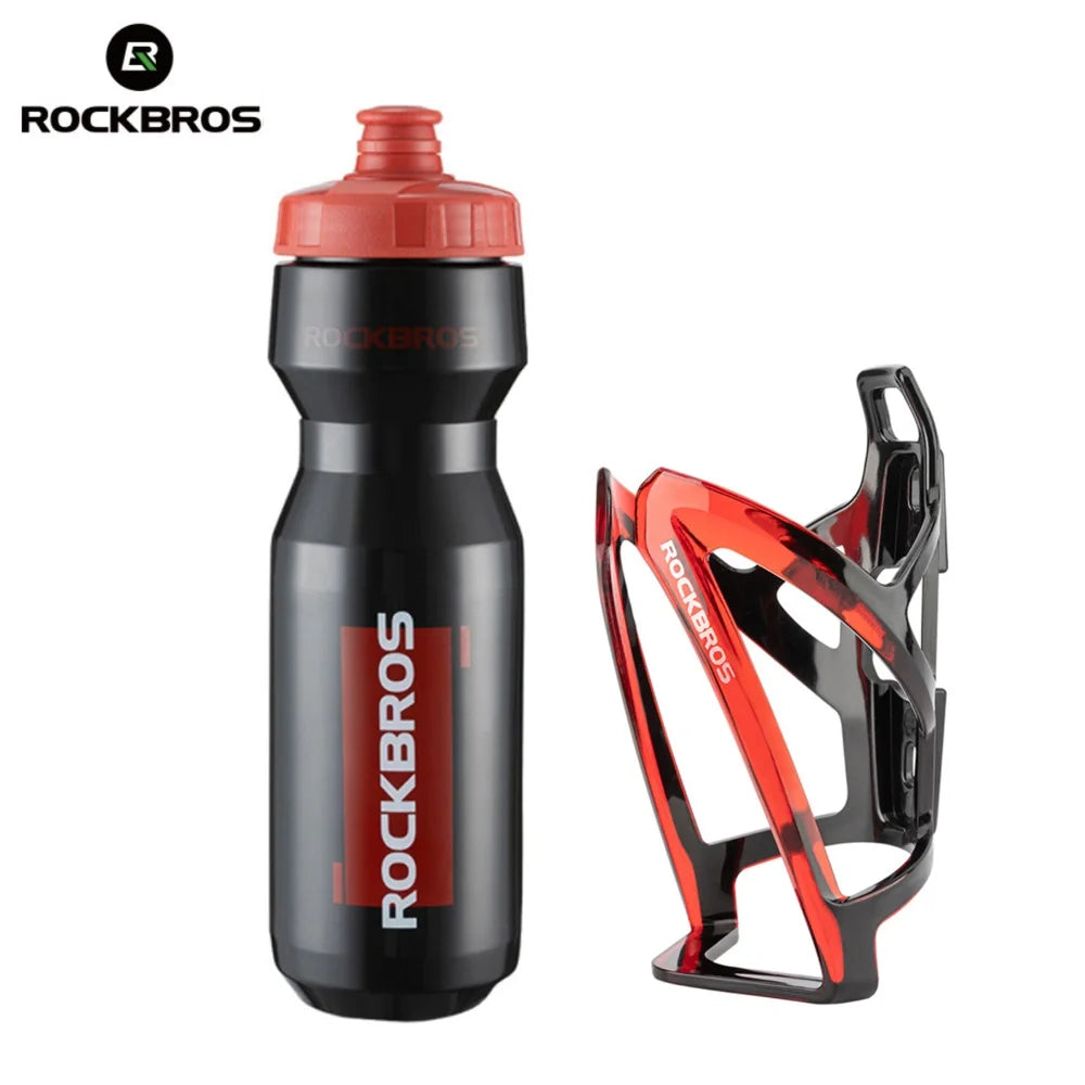 ROCKBROS Cycling Water Bottle and Bike Cage Set 750ml Sports Kettle