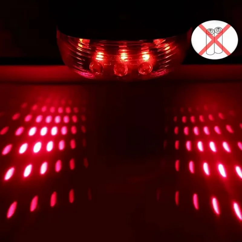 Bicycle Laser Tail Light 5 LED Safety Warning Rear Lamp for Cycling