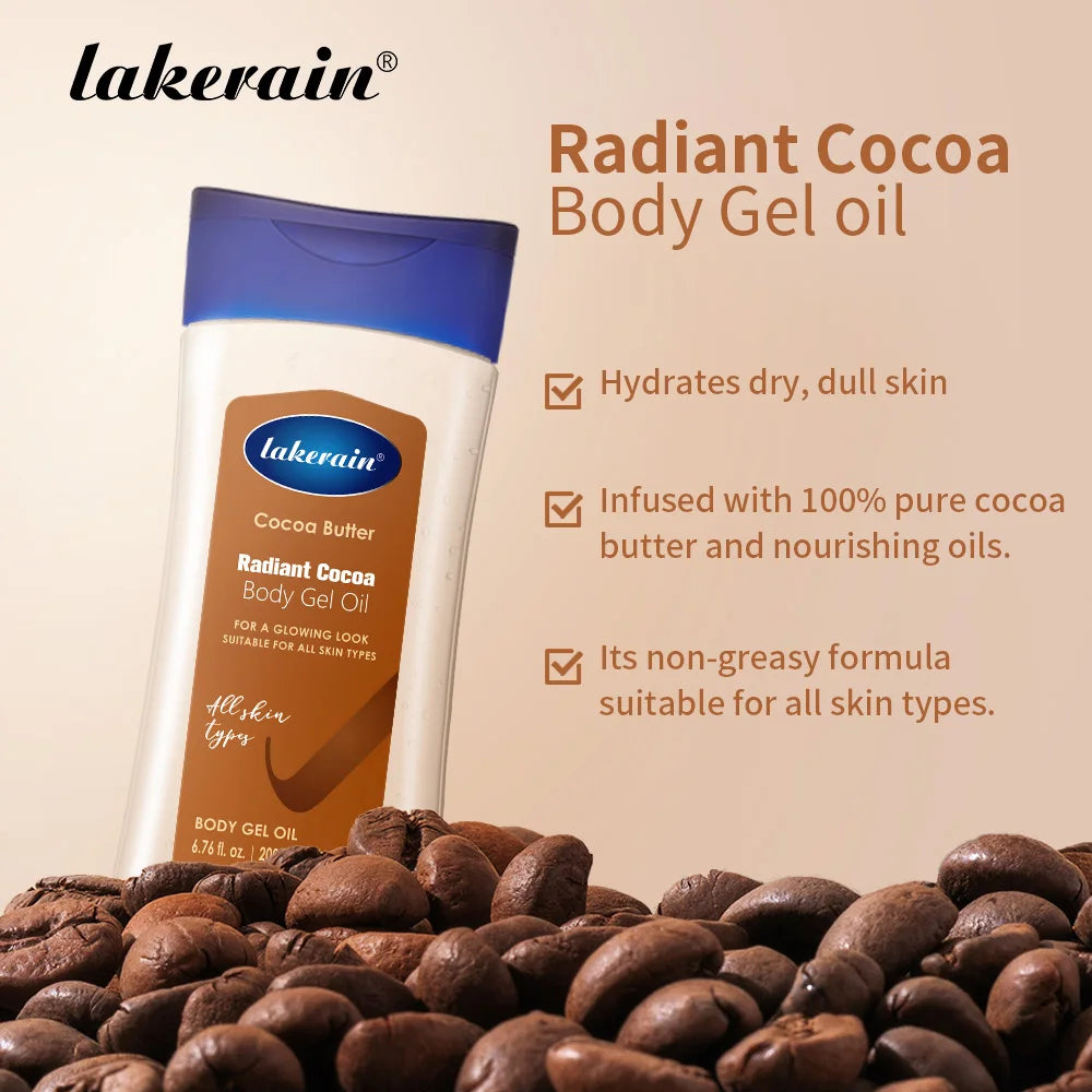 Cocoa Body Oil Gel Moisturizing Hydration for Dry Skin Care