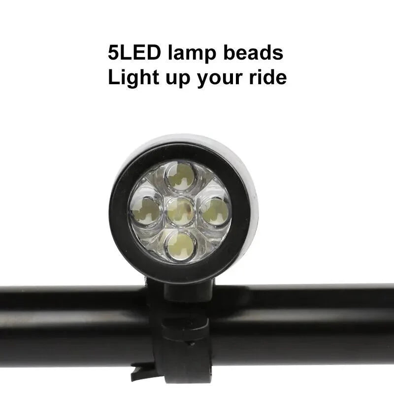 5 LED Bicycle Light Set MTB Road Bike Headlight and Safety Taillight - 3