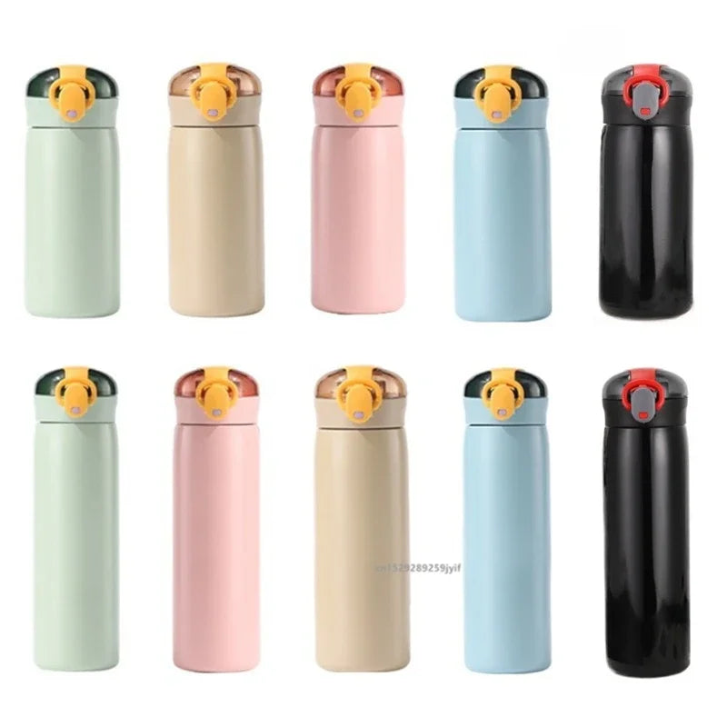 Stainless Steel Thermal Kids Water Bottle Vacuum Insulated Straw Mug