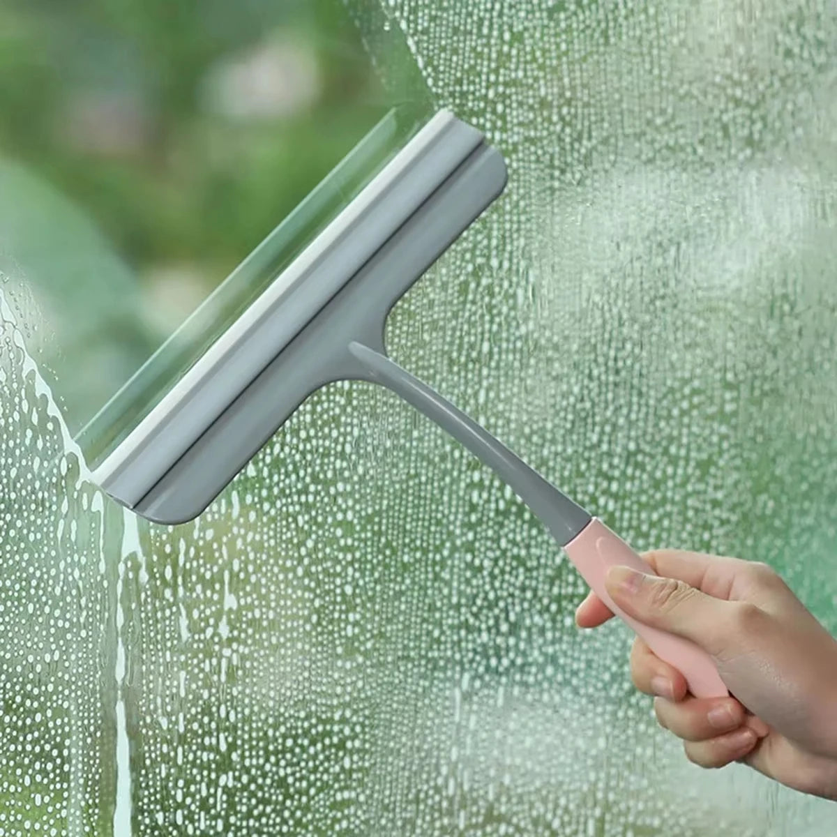 Silicone Squeegee Window Cleaner Multi-Purpose Glass Wiper Scraper Tool