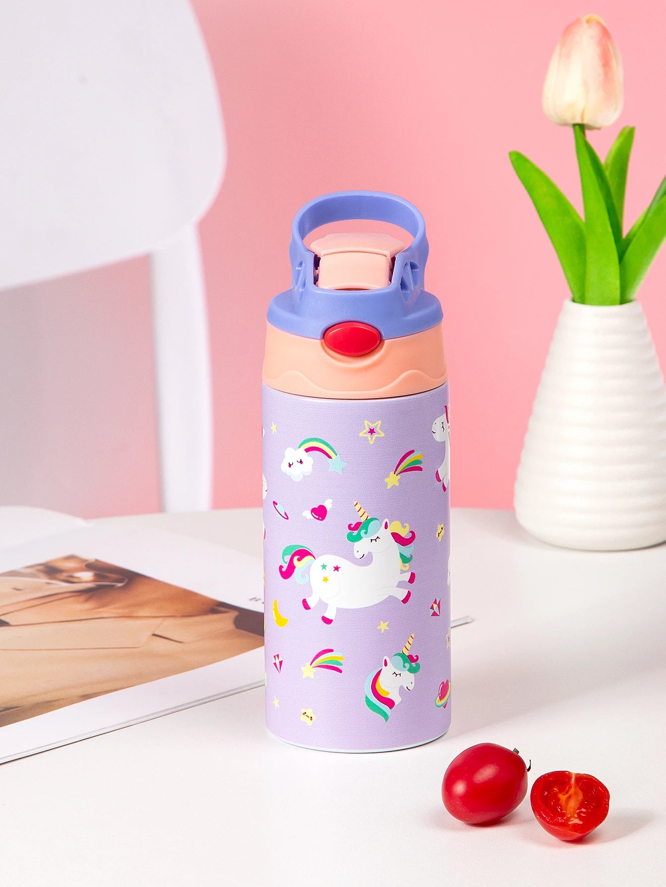 350ml Cartoon Insulated Stainless Steel Water Bottle Kids Vacuum Flask