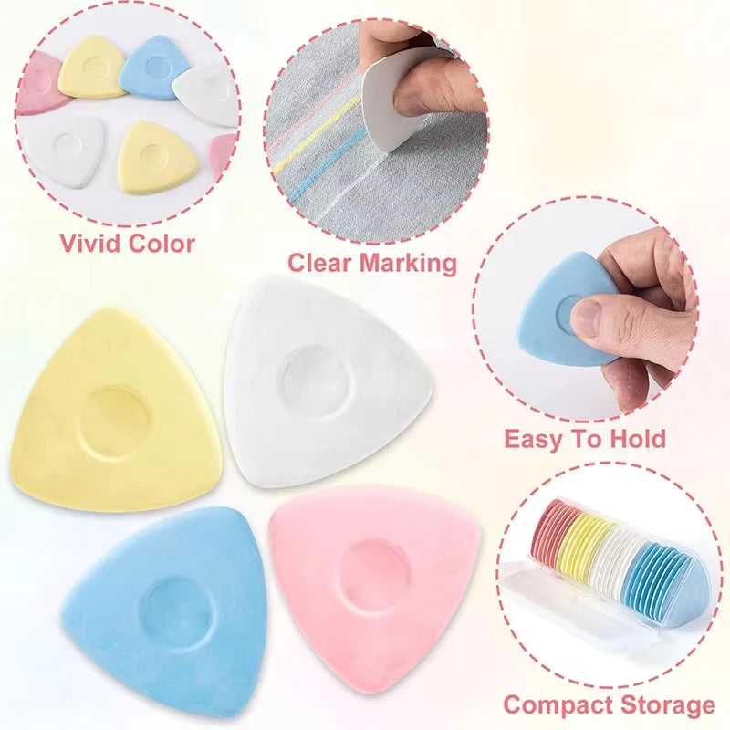 Triangle Tailors Chalk Set Erasable Fabric Marker for Sewing Quilting - 4