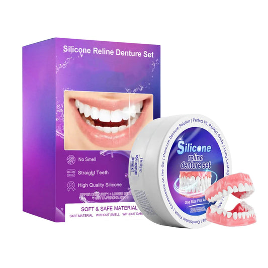 Silicone Denture Set Temporary Orthodontic Fake Teeth Braces Kit