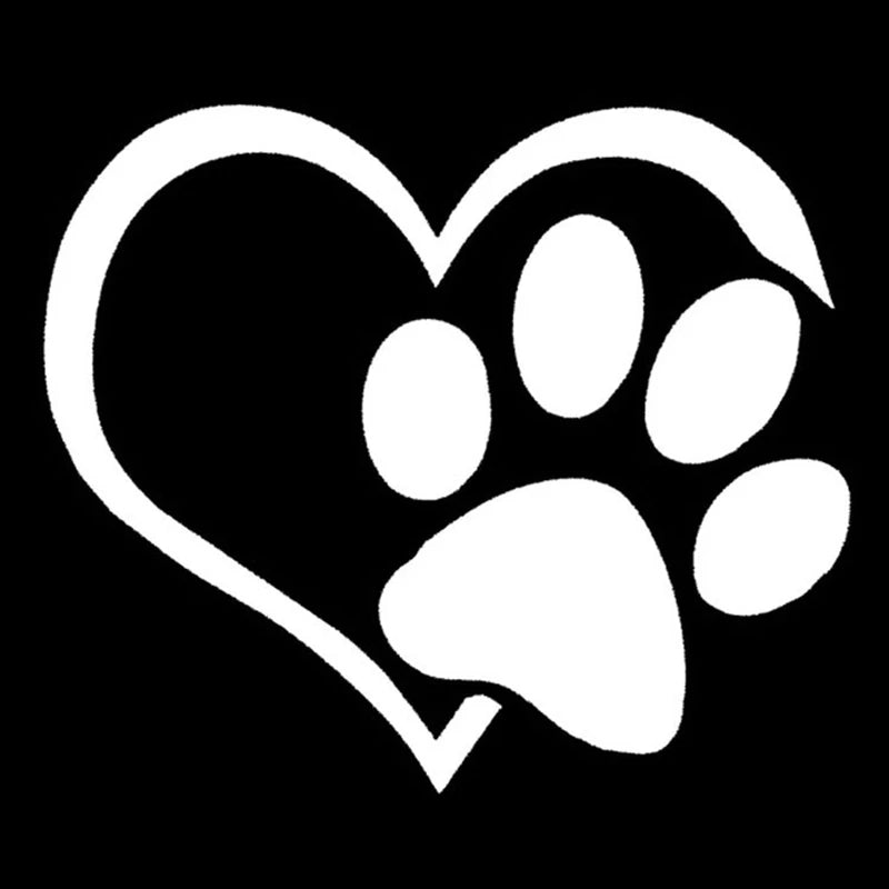 Heart Paw Print Car Sticker Decal Scratch Cover Auto Body Decor