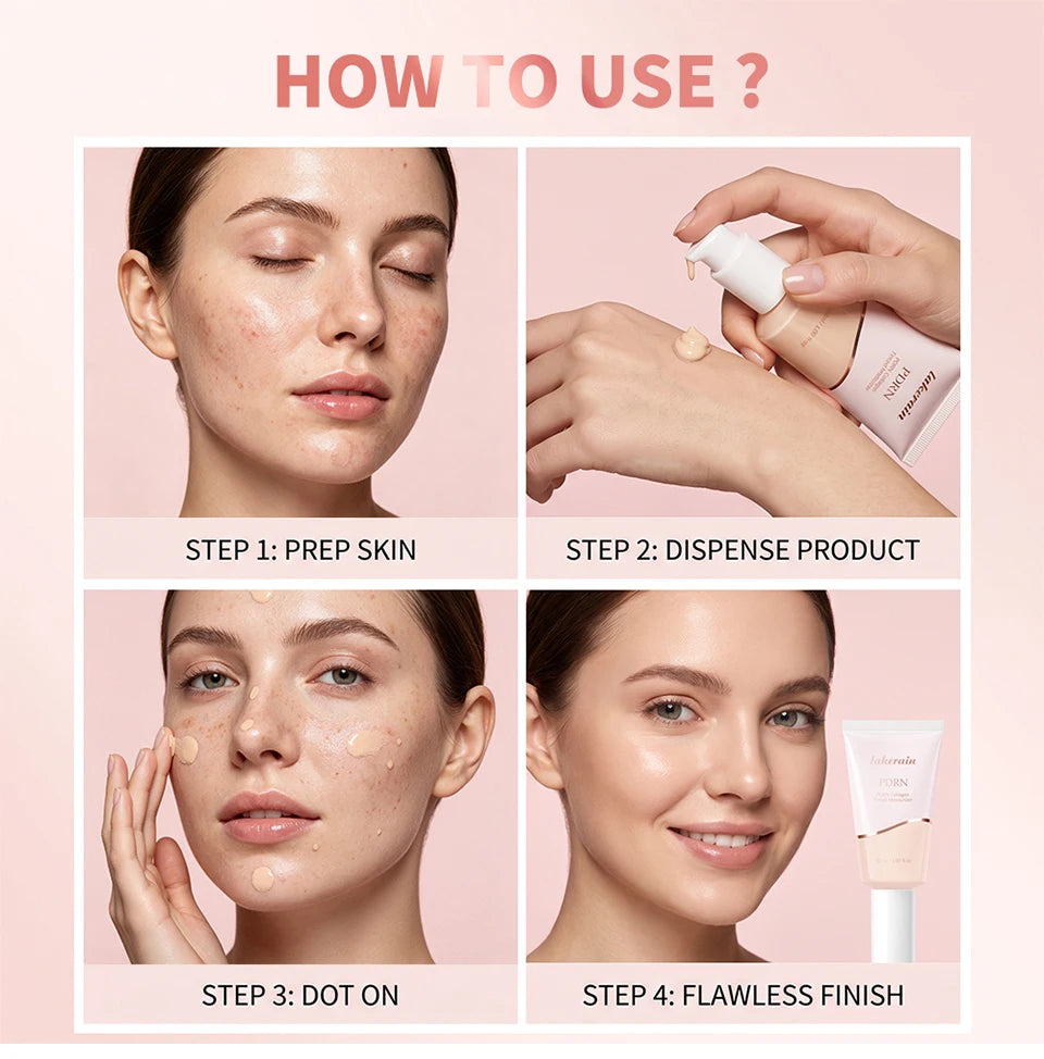 PDRN Collagen Tinted Moisturizer Radiant Glow Foundation Makeup - 14