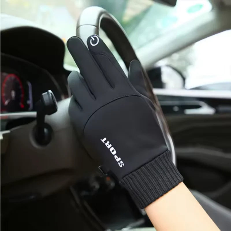 Winter Thermal Touch Screen Gloves Waterproof Windproof Cycling Mitts - 4