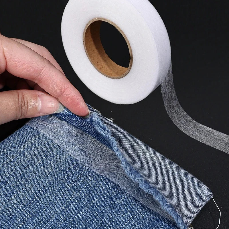 Double Sided Iron On Hem Tape Non Woven Adhesive Fabric Roll for Sewing - 1