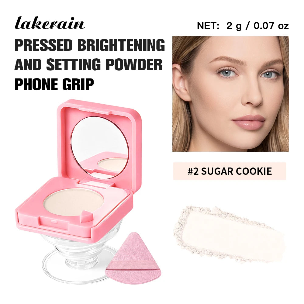2 in 1 Pressed Powder and Phone Grip Oil Control Compact Makeup - 23