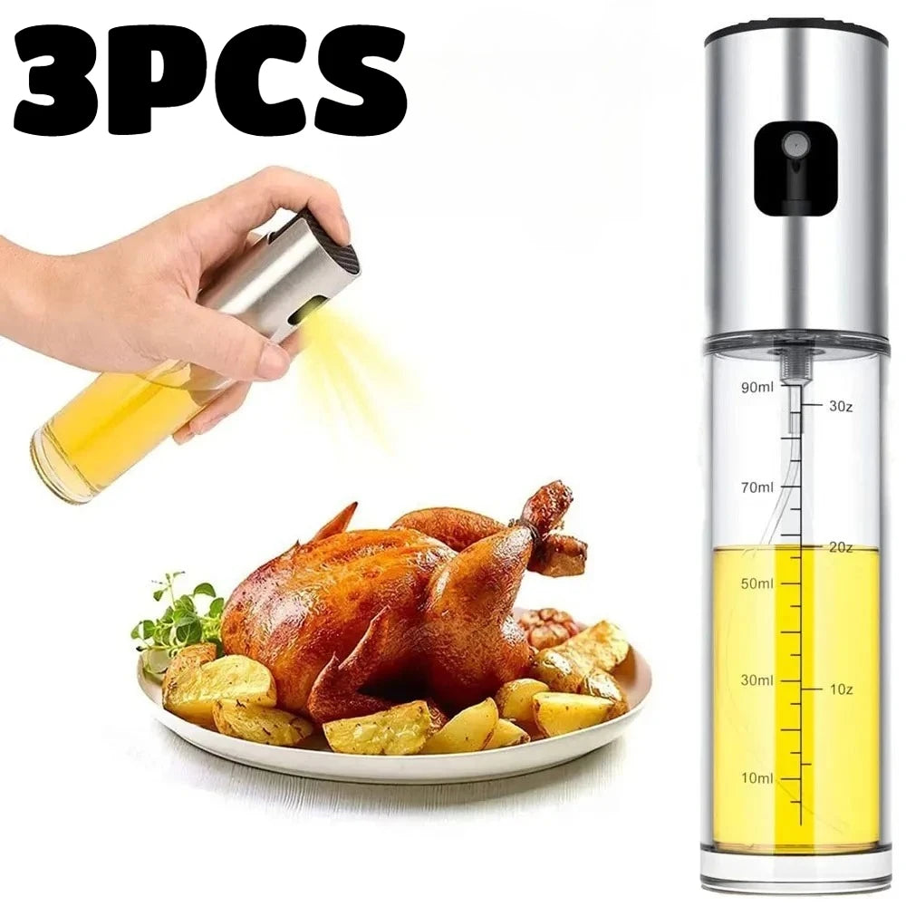 3 Pack Glass Oil Sprayer Bottle for Cooking BBQ and Air Fryer Baking - 1
