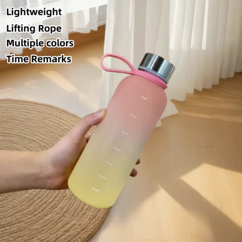 550ml Gradient Water Bottle Portable Sports Cup with Time Marker - 6