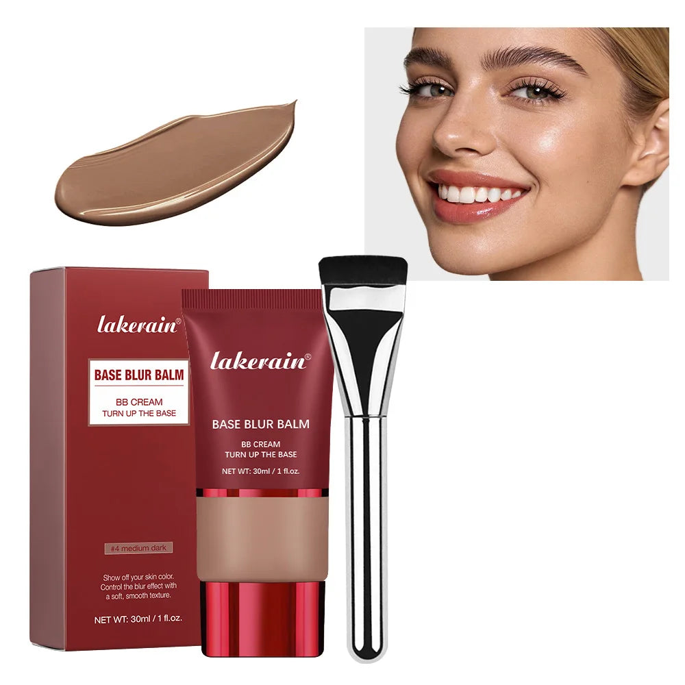 Blur Base Balm BB Cream with Applicator Brush Foundation Makeup