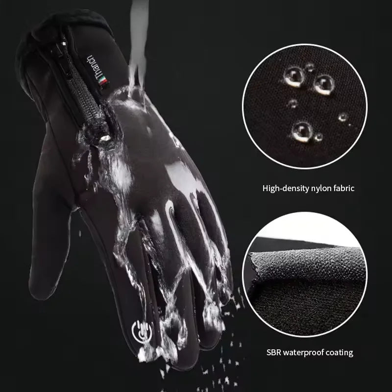 Waterproof Winter Cycling Gloves Touch Screen Thermal Warm Gloves - 10