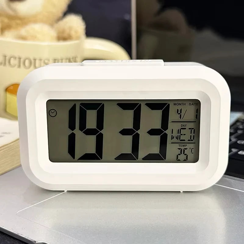 Digital Alarm Clock with Temperature Calendar and LED Display - 8