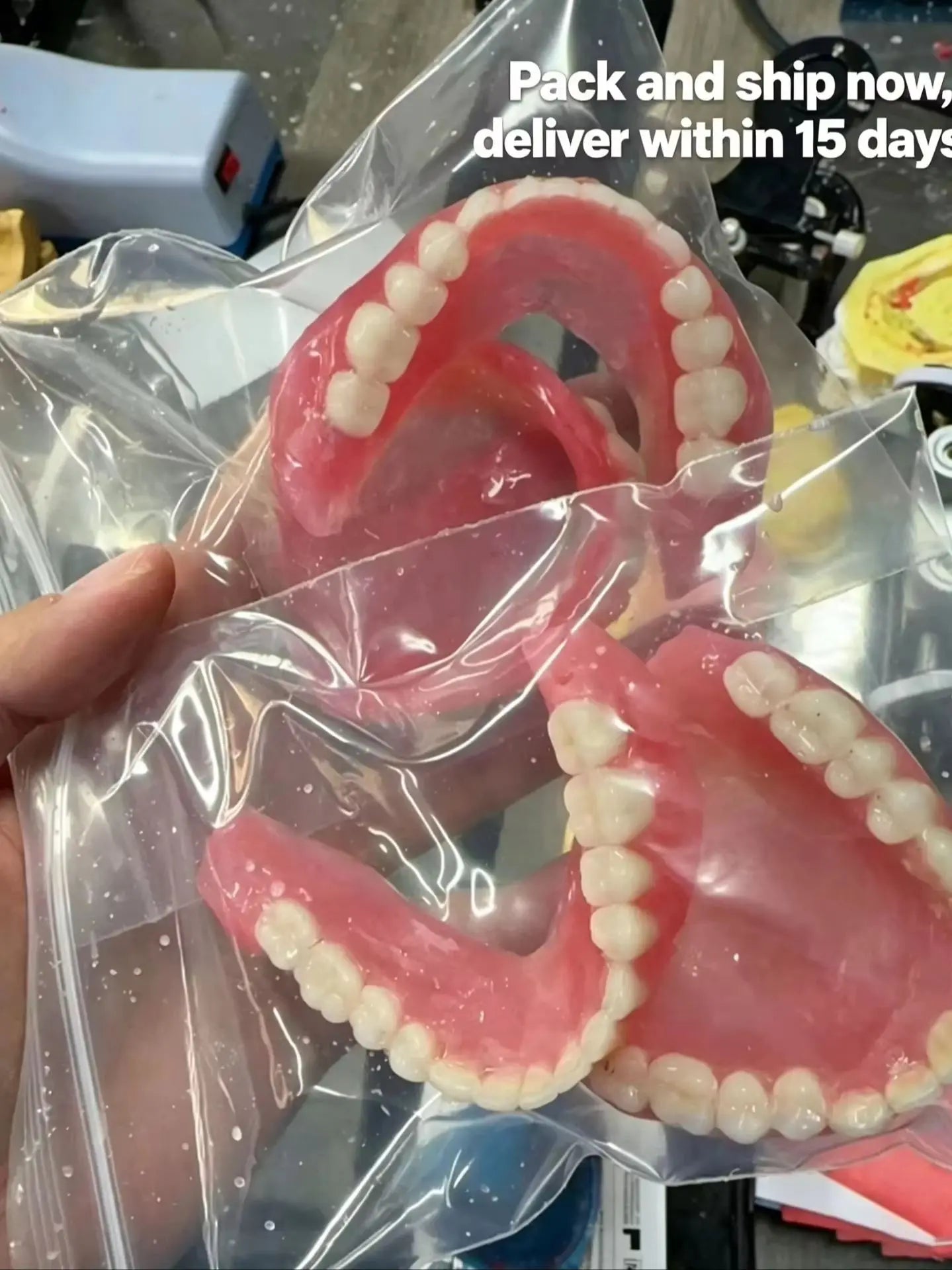Moldable Silicone Denture Set Temporary Instant Smile Teeth Upper Lower - 7