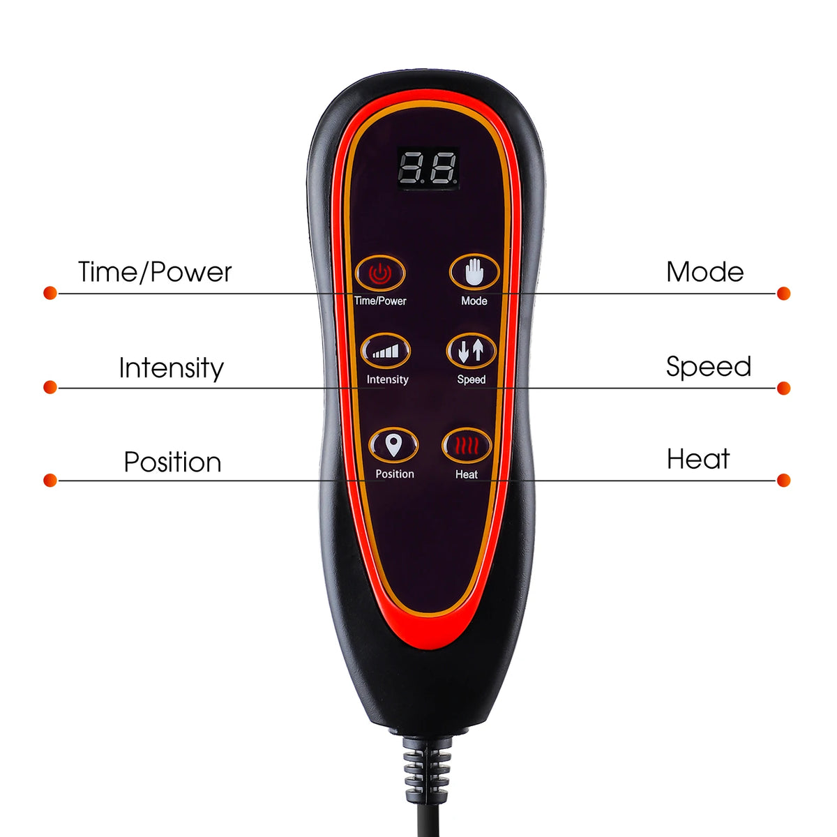 Electric Back Massager Heating Chair Cushion Vibrator Mat